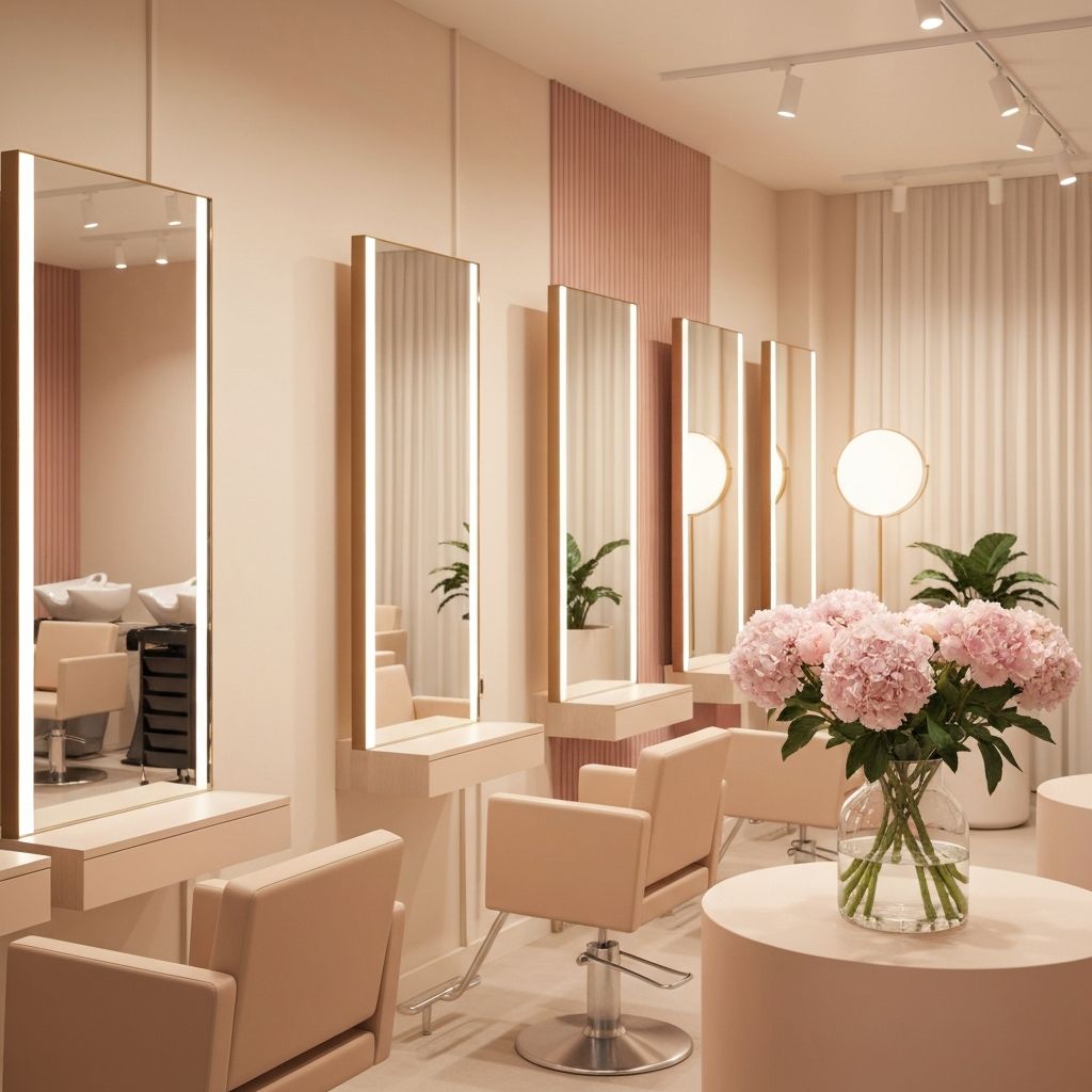 Luxurious hair salon interior